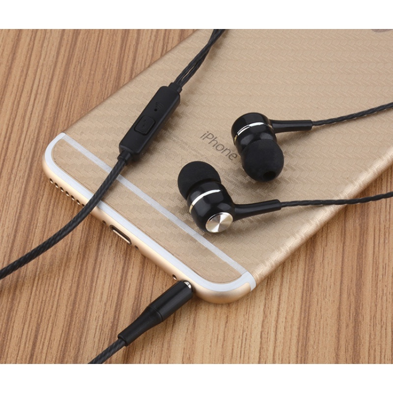 Tai Nghe Thể Thao S12 Siêu Trầm Có Dây Điều Khiển Và Mic