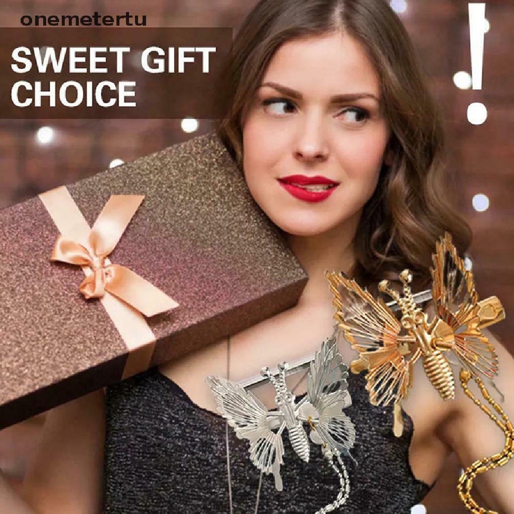 1 Kẹp Tóc Cánh Bướm Tua Rua Lấp Lánh Trang Nhã Dành Cho Nữ