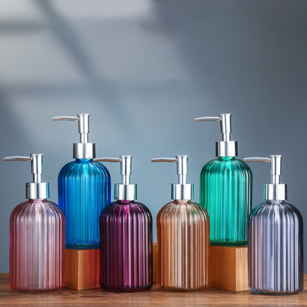 Bình Thủy Tinh Đựng Xà Phòng Rửa Tay Dạng Nhấn Tiện Dụng Cho Nhà Bếp / Phòng Tắm