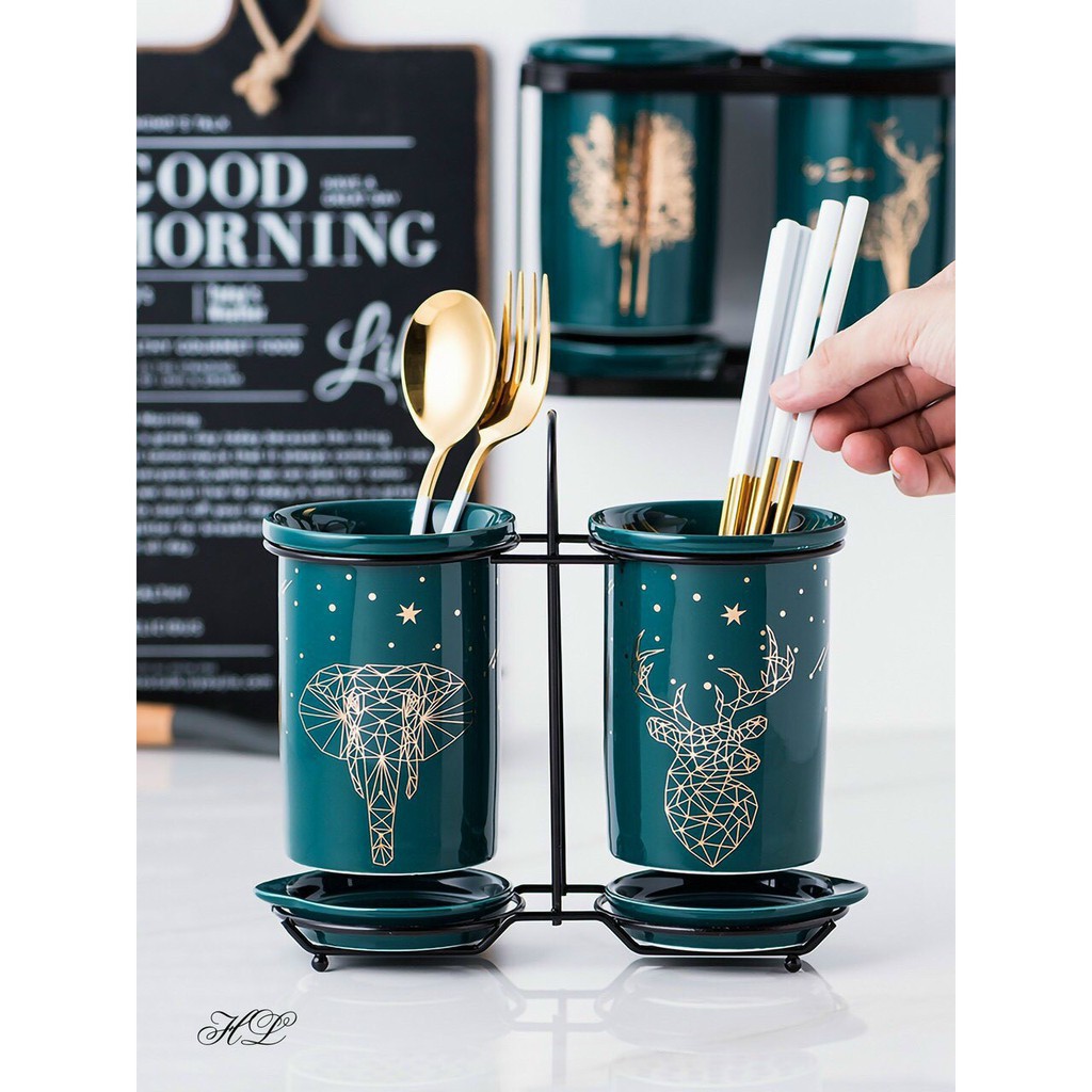 ống đũa sứ xanh cổ vịt