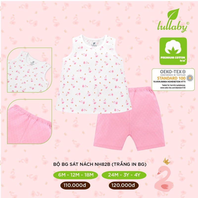 Bộ sát nách bé trai/gái Lullaby [NH83B-NH82B] (Sz 6m-4y)