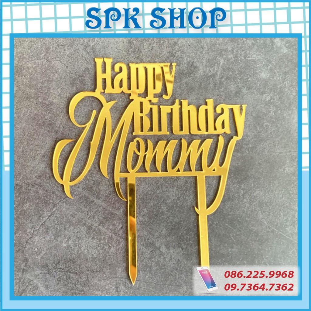 [FREESHIP❤️] Thẻ cắm sinh nhật Mommy - Thẻ cắm trang trí bánh sinh nhât bánh kem