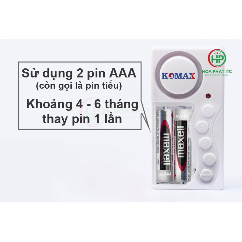 [MÃ GIẢM GIÁ ĐẾN 10K ] Thiết bị chống trộm gắn cửa, Báo trộm gắn cửa  Komax KM-C03 - Chính hãng bảo hành 12 tháng