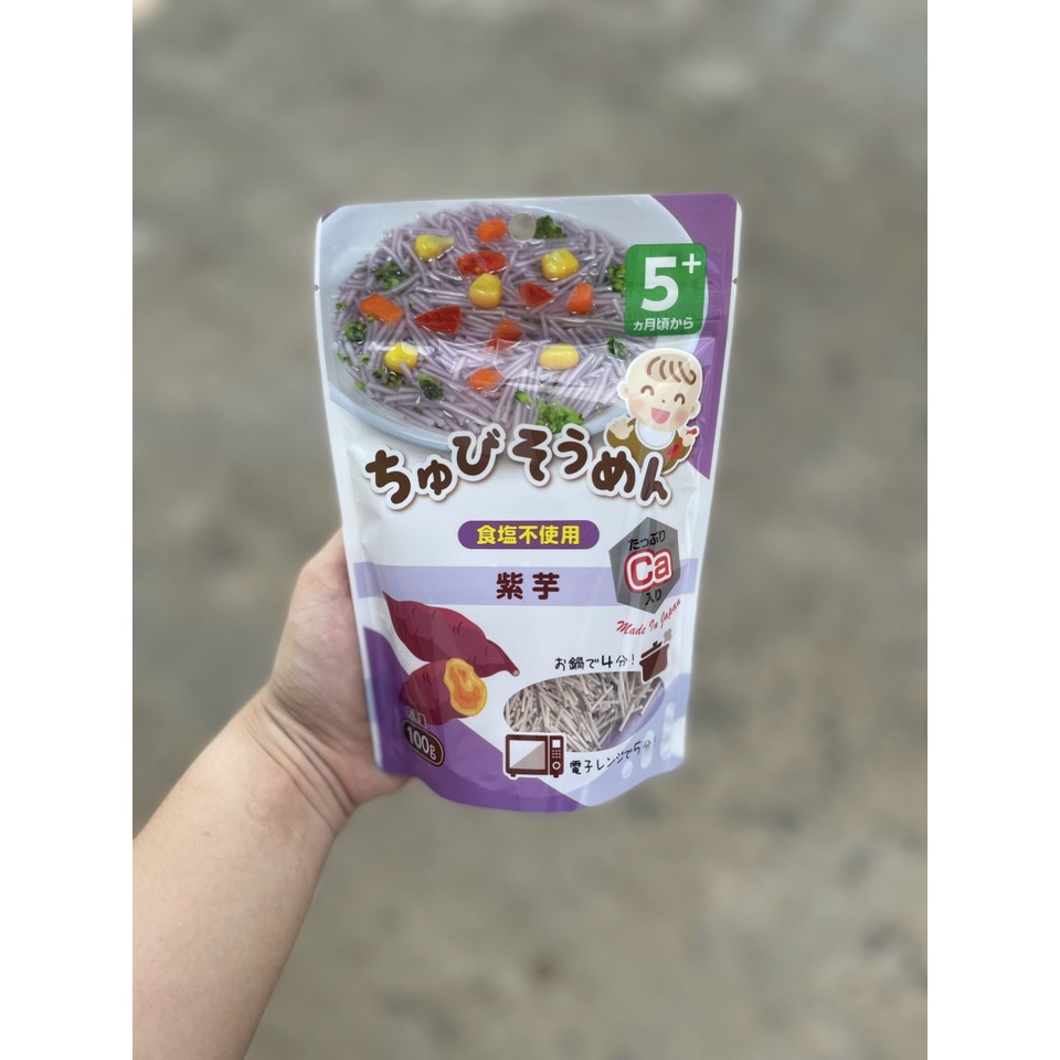 Mỳ ăn dặm Somen tách muối Nhật Bản Chubi bổ sung canxi cho bé từ 5 tháng tuổi