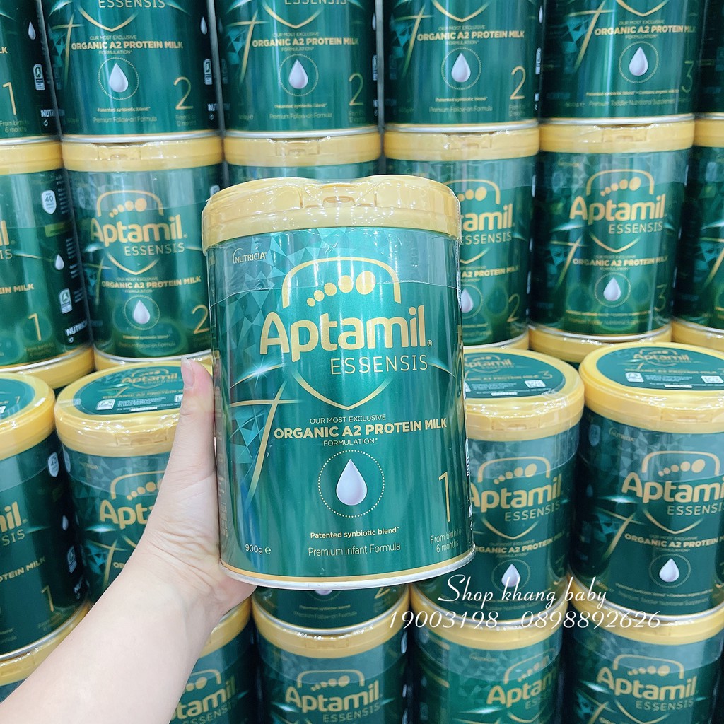 Sữa Aptamil Essensis Organic Số 1 2 3 900g Úc Cao Cấp - Shop Khang Baby