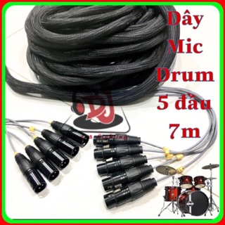 Dây tín hiệu micro drum 5 rắc dài 7m