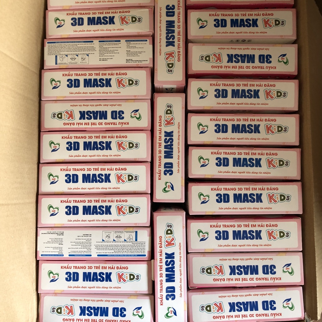 [ ẢNH THẬT ] Hộp 50 chiếc khẩu trang 3D mask trẻ em (3D mask cho bé)