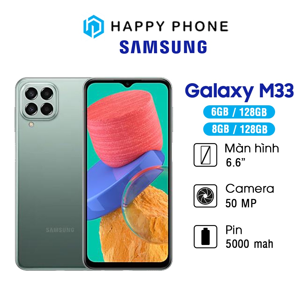 Điện thoại Samsung Galaxy M33 5G - Hàng chính hãng, Mới 100%, Bảo hành 12 tháng