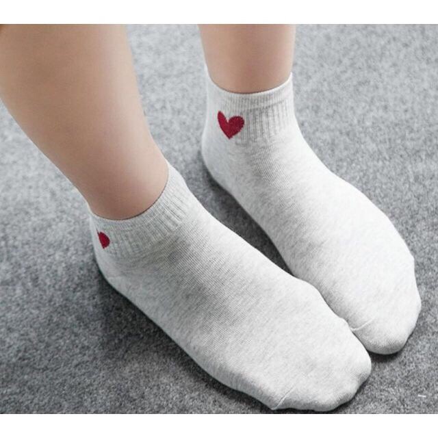 Tất tim Hàn Quốc - combo 5 đôi tất tim chuẩn phong cách siêu đẹp( Hàng loại 1)