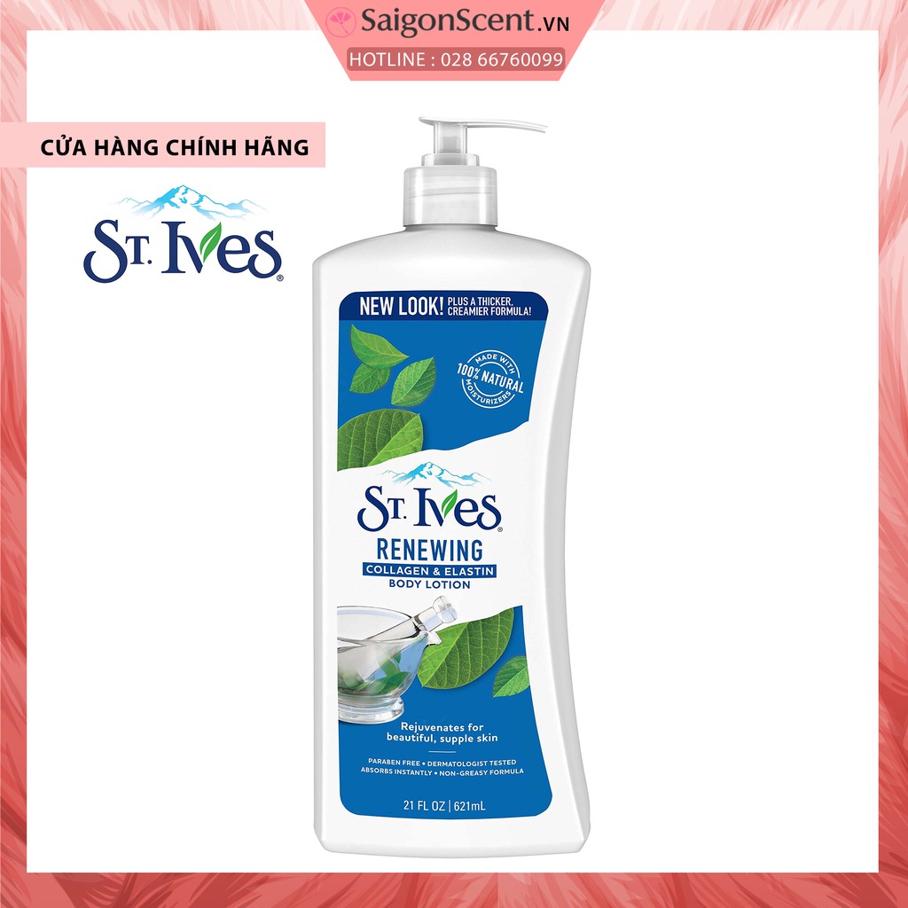 Sữa dưỡng Thể St.Ives Body Lotion - Skin Renewing Collagen & Elastin ( 621mL )