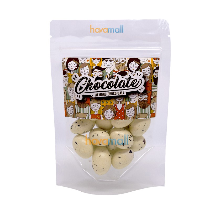 Kẹo Socola Trứng Khủng Long Nhân Hạnh Nhân Choco Rock Havafoodies Gói 100gr