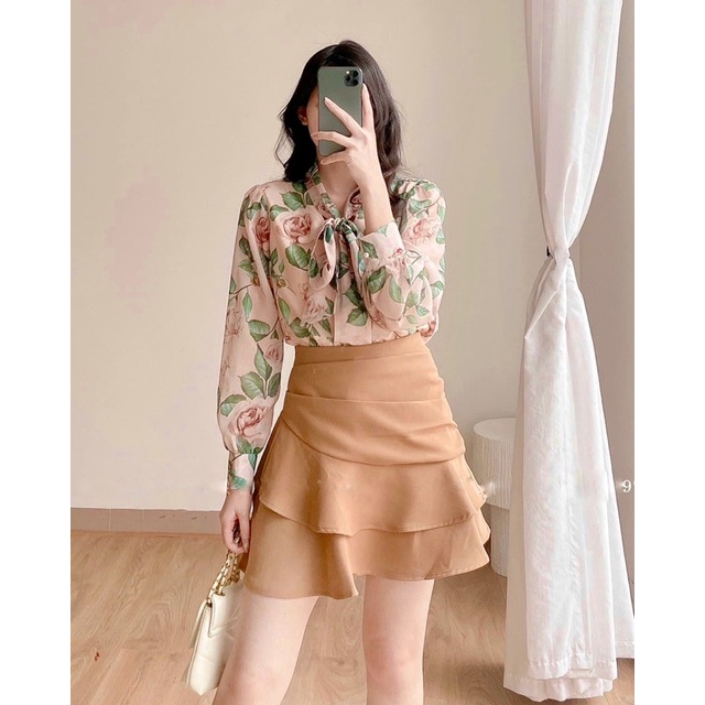 Chân váy RUBY  HOUSE chất liệu tuyết mưa lót quần bên trong mã CV45