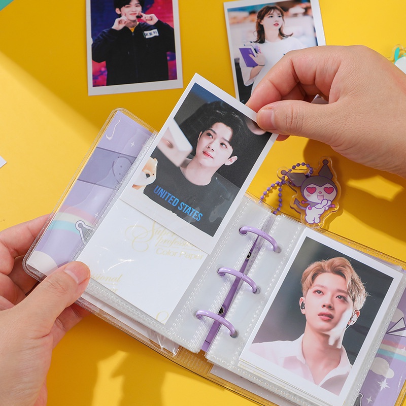 SANRIO Cuốn Album Ảnh Polaroid 3 Inch Trong Suốt Kèm 25 Móc Treo