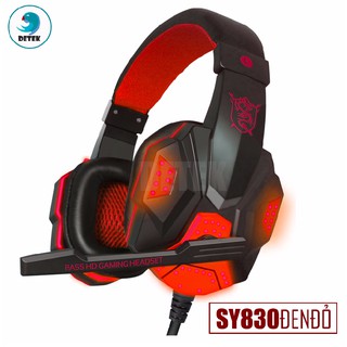 Tai nghe có dây game thủ SY830 có Micro đèn LED màu đỏ