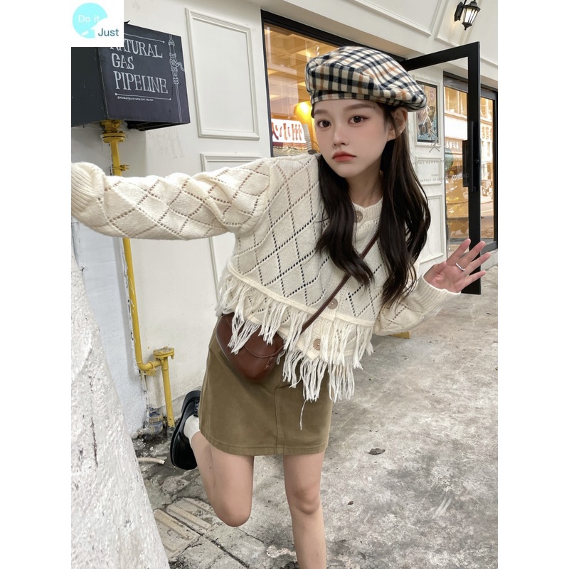 Áo Khoác Cardigan Mỏng Phối Tua Rua Phong Cách Hàn Quốc Thời Trang Mới 2022 Cho Nữ