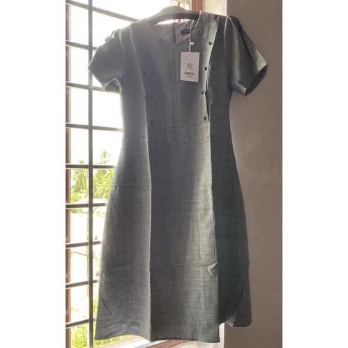 Pass đầm ghi dáng A nguyên tag Coco Keira size M
