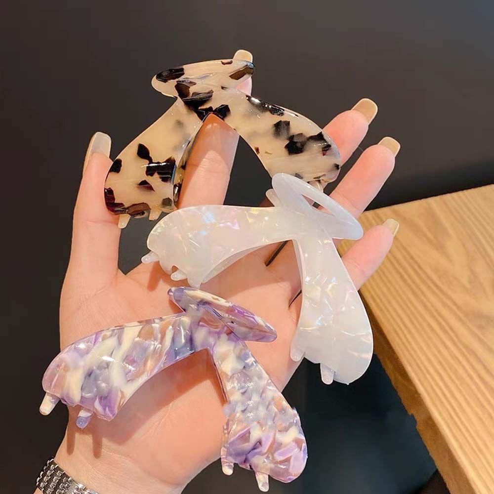 TWINKLE Kẹp Tóc Nhựa Acrylic Màu Sắc Ngọt Ngào Phong Cách Retro Cho Nữ