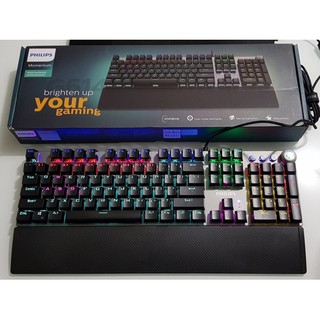 Bàn phím cơ philips spk-8614/00 rainbow gaming blue switch