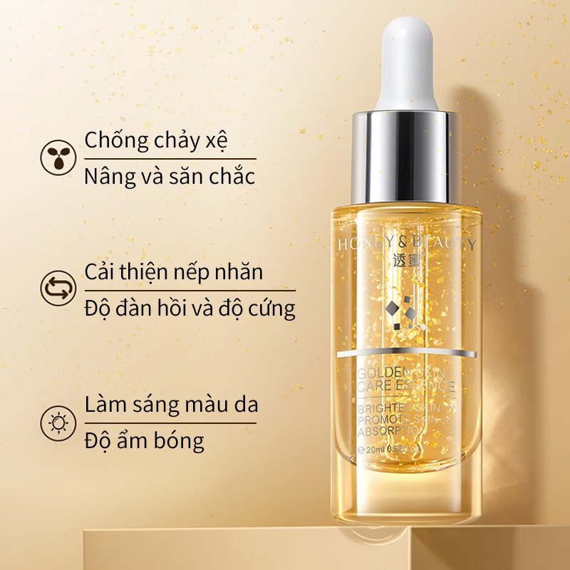 Tinh chất vàng Honey&amp;Beauty chứa 3% Niacinamide dưỡng cấp ẩm thu nhỏ lỗ chân lông 20ml