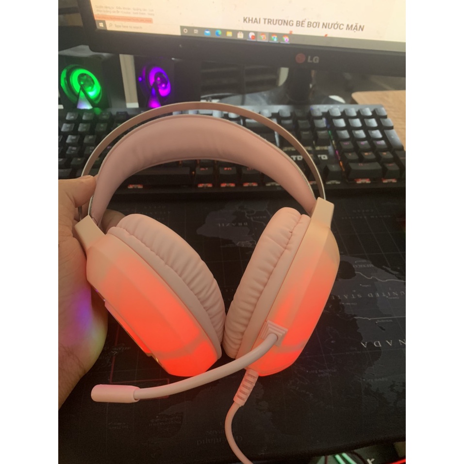 Tai nghe triball 7.1 cổng USB mic chống ồn gaming bảo hành 12 tháng