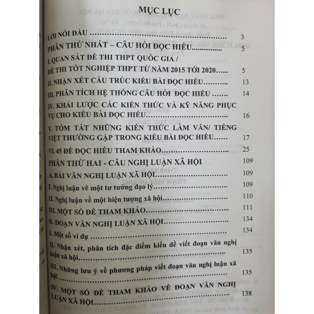 Sách - Hướng dẫn ôn thi trung học phổ thông môn Ngữ Văn (Phần đọc hiểu và nghị luện xã hội)