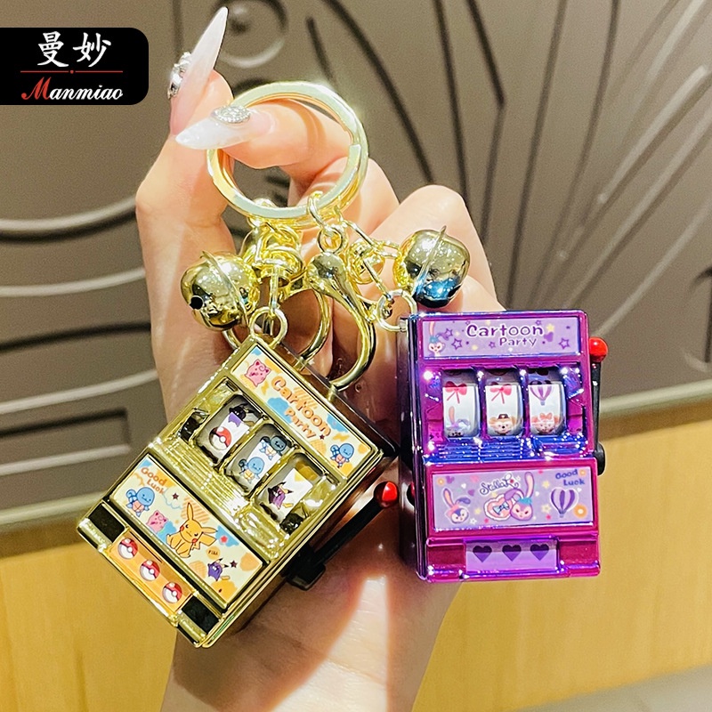 Móc Khóa Hình Máy Trái Cây Sáng Tạo Dễ Thương