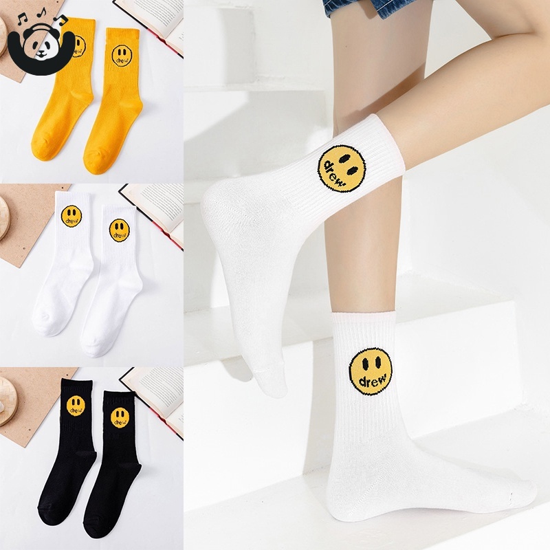 Vớ cotton nguyên chất hình mặt cười hoạt hình dễ thương vui nhộn phong cách Harajuku cho nữ