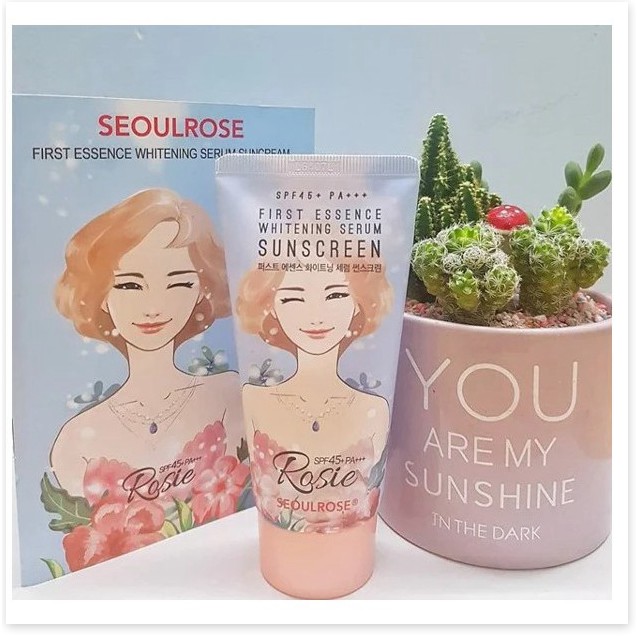 Kem chống nắng Rosie Seoul Rose First Essence Whitening Serum Sunscreen