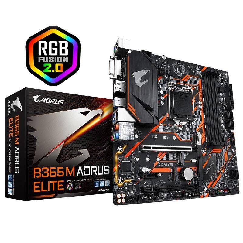 Combo bo mạch chủ Gigabyte B365M AORUS ELITE+ i3-9100F Full Box