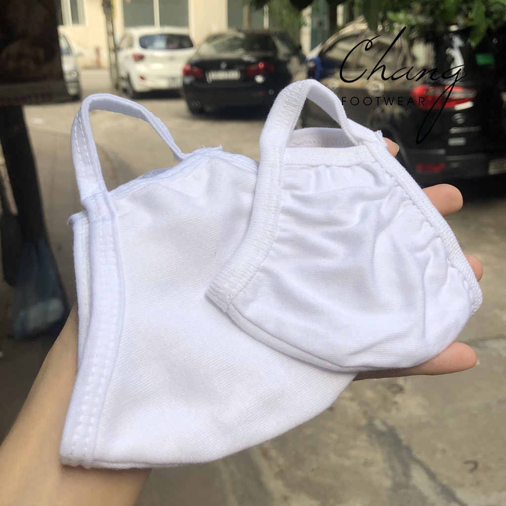 Khẩu trang vải cotton  Dùng 30 lần  Khẩu trang dệt kim 2 lớp một màu chống bụi phòng ngừa các bệnh hô hấp