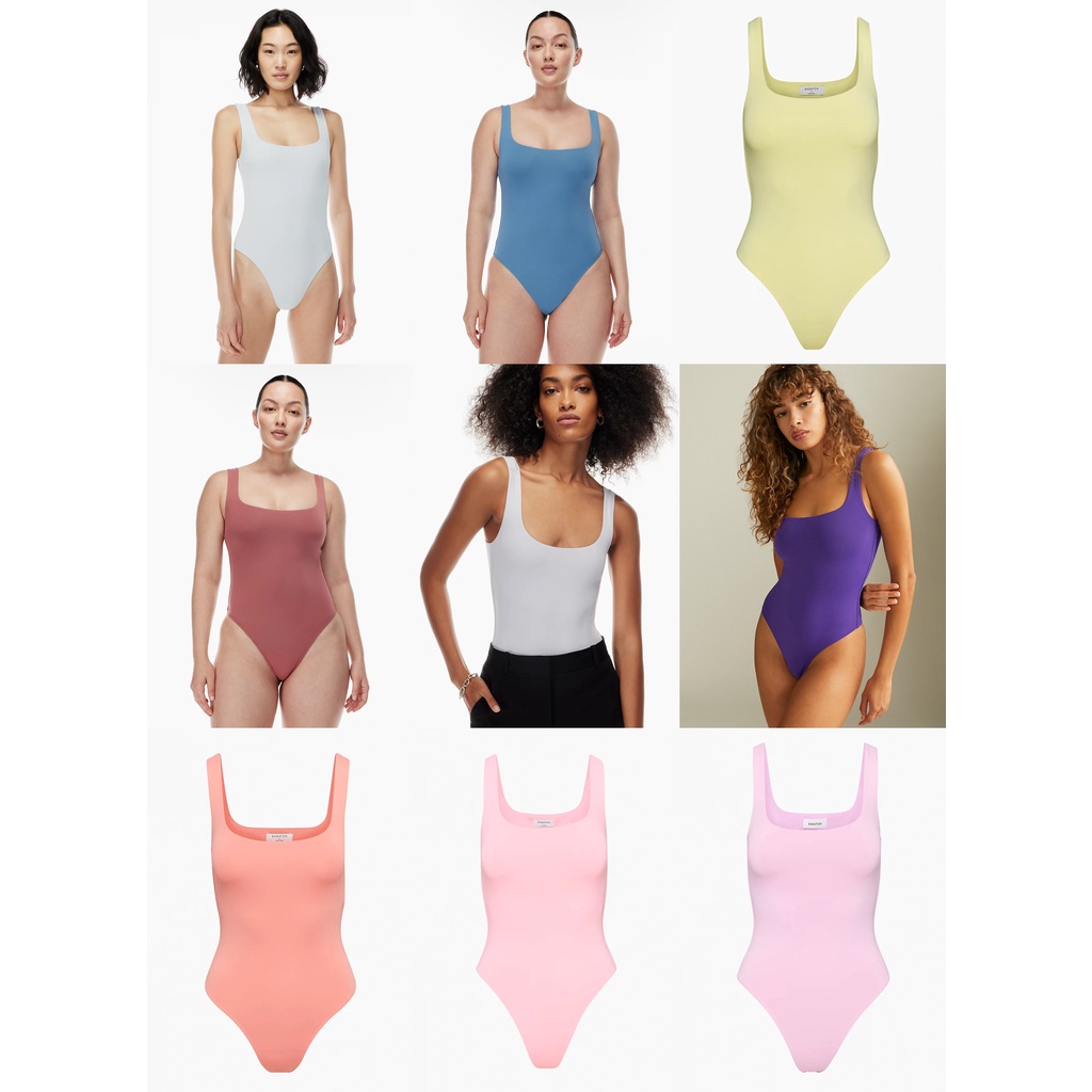 Áo bodysuit cổ vuông Babaton Contour Square-neck tank 69983 81268