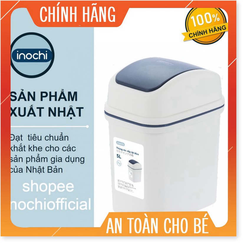 Thùng rác nắp lật Inochi 5L (tiêu chuẩn Nhật Bản)