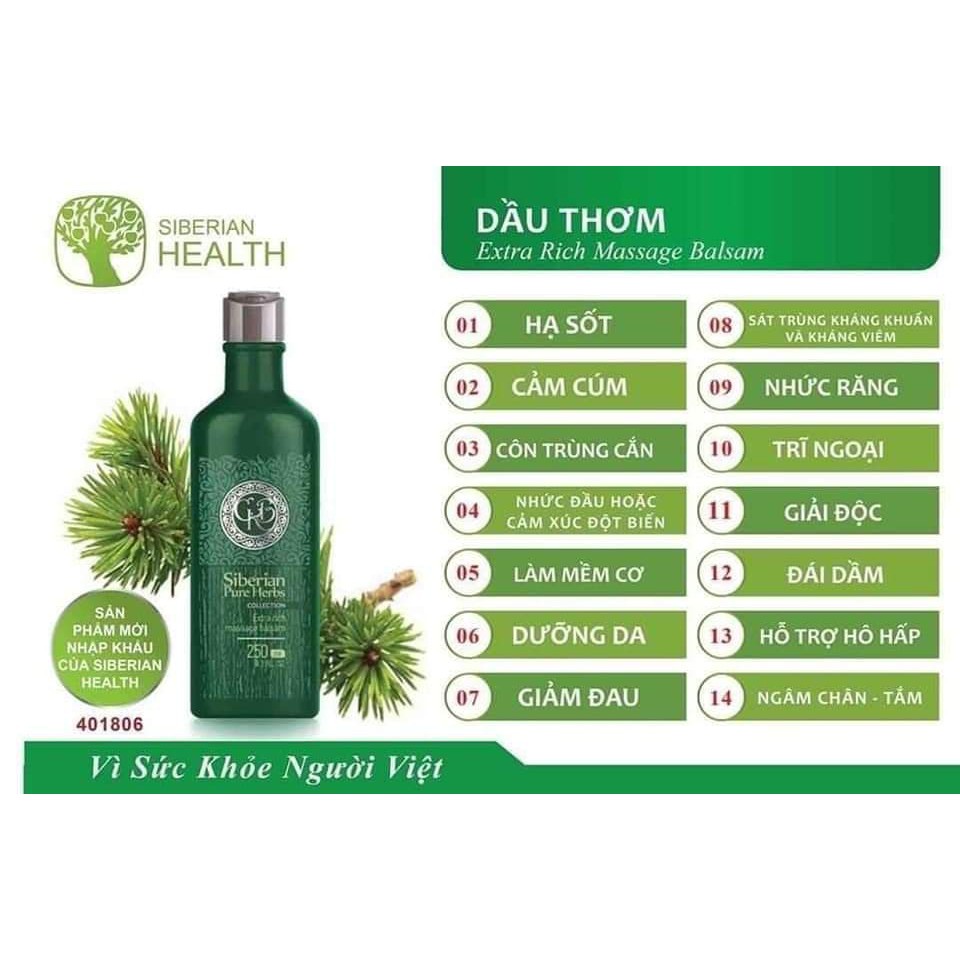 Dầu thơm Siberian Pure Herbs Collection Extra Rich Massage Balsam