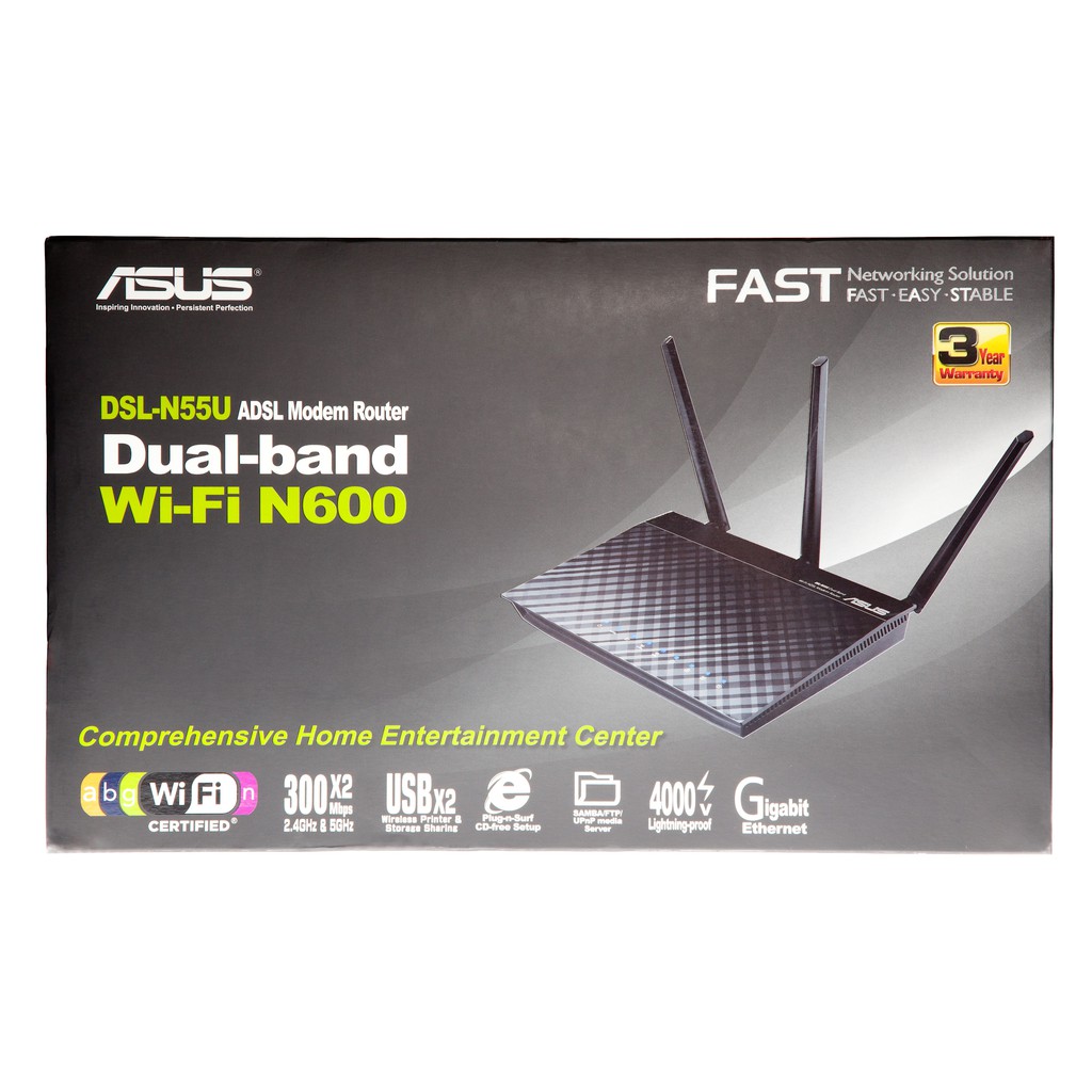 Phát WIFI ASUS DSL-N55U chuẩn N600