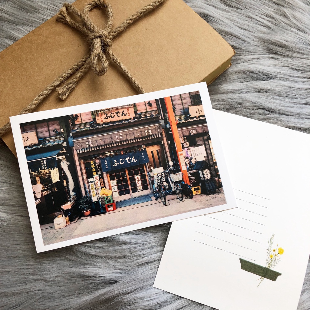 Postcard, Thiệp chúc mừng, Tranh trang trí BST Urban Thành thị  kèm bao thư Kraft