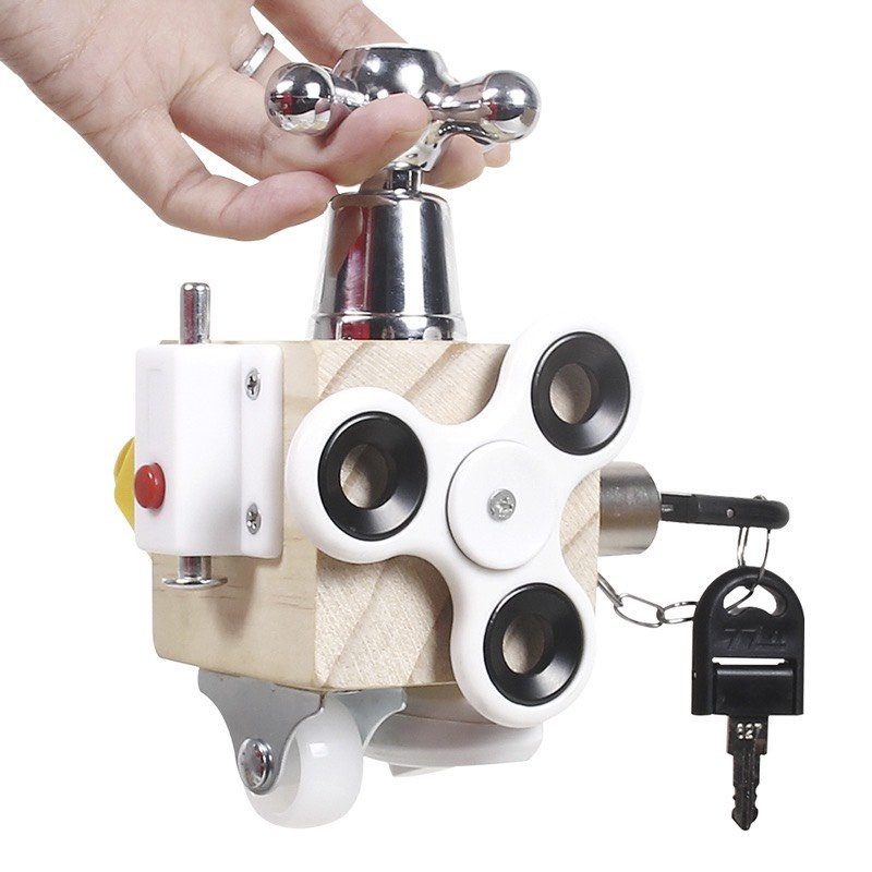 Bộ đồ chơi Montessori busy cube bận rộn giúp bé phát triển tư duy, busy cube cho bé bận rộn khám phá cả ngày