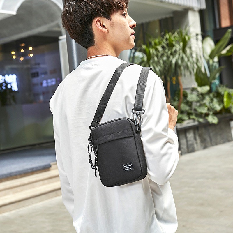 Túi Đeo Chéo Nam Nữ Unisex Messenger Mini Phong Cách Hàn Quốc Thời Trang Đeo Vai K12 Freeship - The Black Box