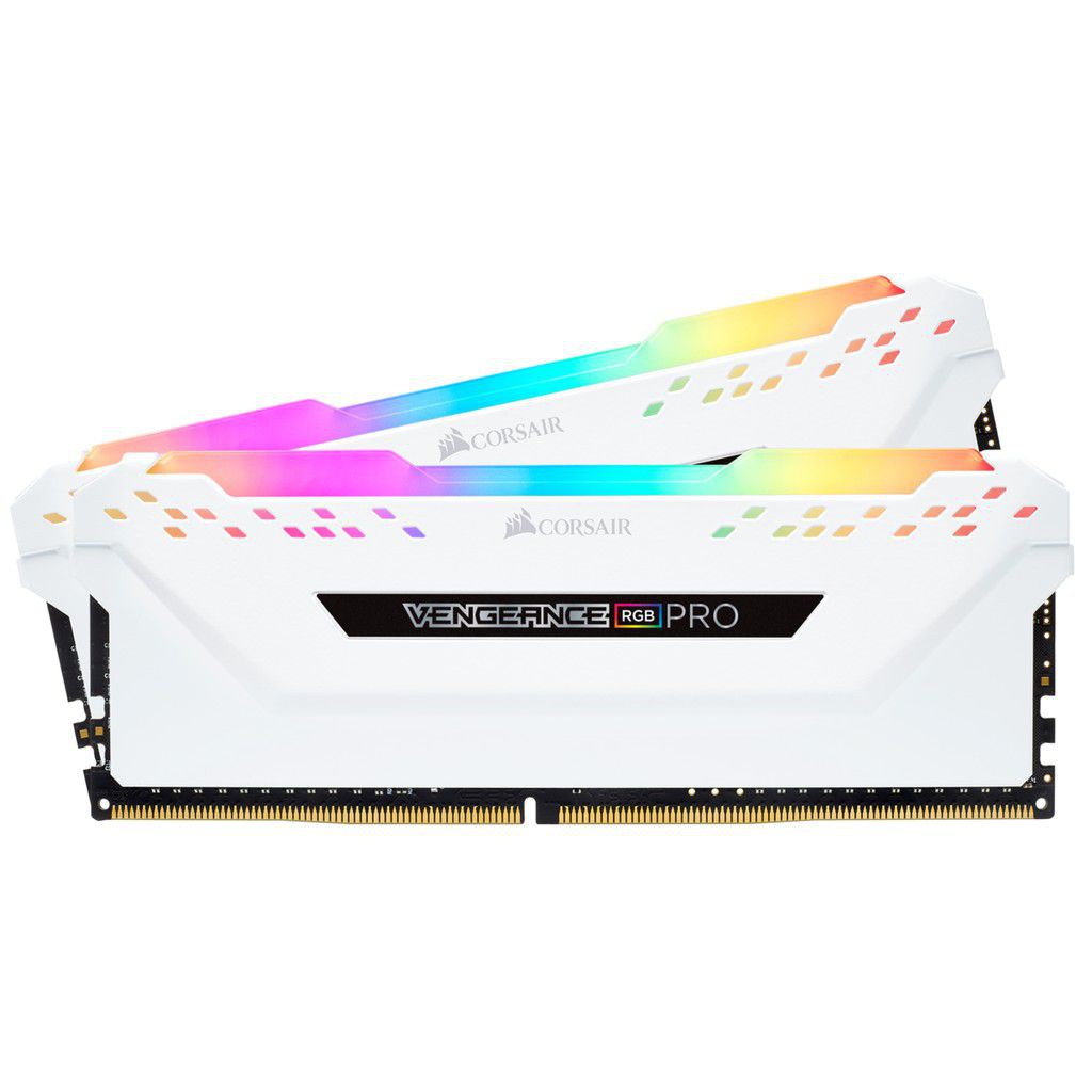 RAM CORSAIR VENGEANCE PRO RGB DDR4 16GB BUS 3200MHz (2x8GB) (Black - White)