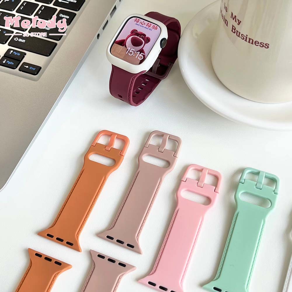 Bộ Dây Đeo + Vỏ Bảo Vệ Cao Cấp Cho Apple Watch Series 7/6/5/SEiwatch45/44/42/41/40/38mm