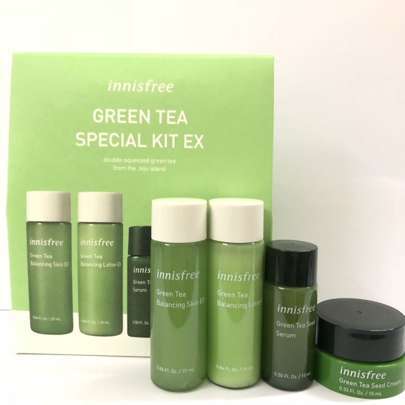 Set Kit 💖FREESHIP💖 Set dưỡng da trà xanh INNISFREE Green Tea Special Kit Mini