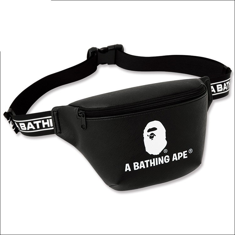 Túi đeo chéo Bape, Túi chéo Bape Bag, Chất liệu da, màu đen DuSo.LuxuryStreetwear