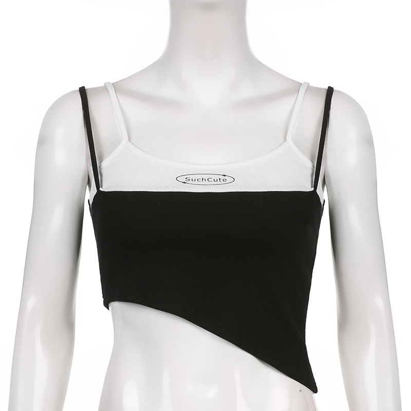 Áo Hai Dây In Chữ Thời Trang Cho Nữ