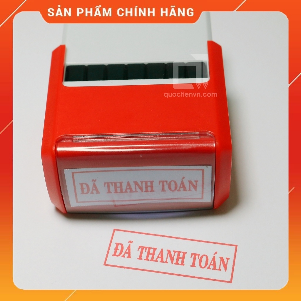 Con dấu đã thanh toán có mực sẵn đóng hơn 1000 lần kích thước 14x38mm,20x47mm,22x28mm