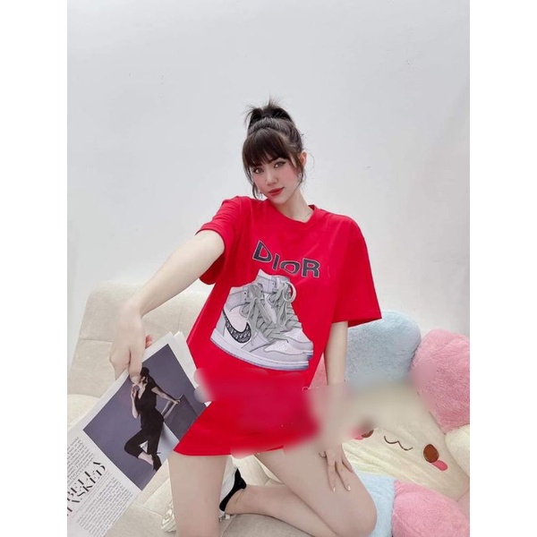 Áo dây giày thật áo đôi áo phông rộng form giấu quần áo cặp nam nữ chính hãng GUCCI CHANEL DIOR