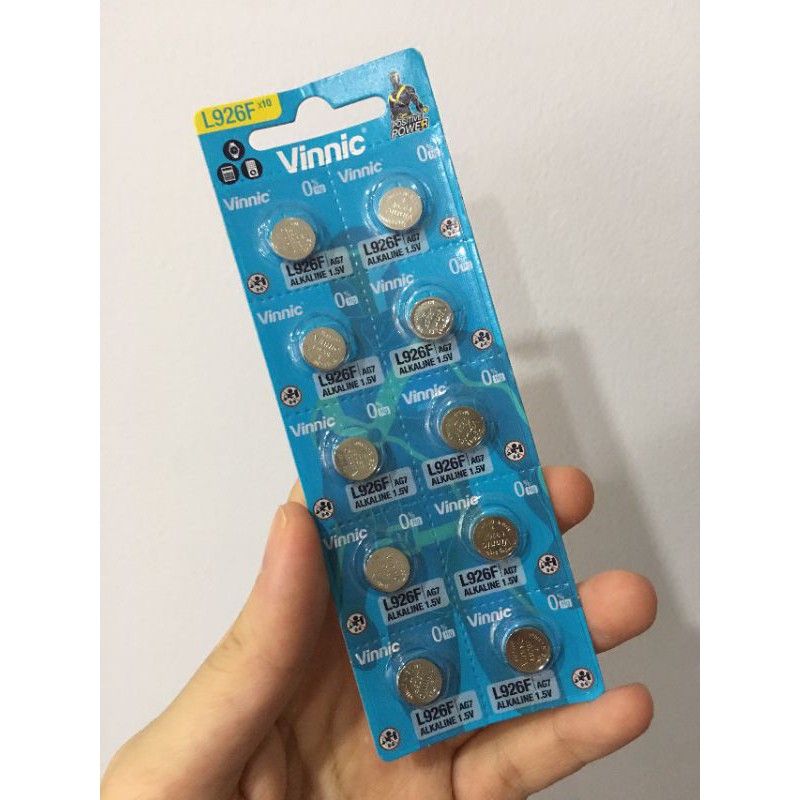 Vỉ pin Vinnic 1.55V Vinnic SR927SW-395 927 SR926SW SR926 926 SR927 vỉ 10 viên chính hãng