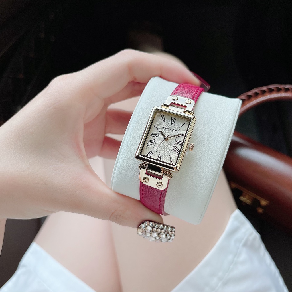 Đồng hồ nữ chính hãng mặt vuông cao cấp chống nước đẹp Anne Klein [ Sẵn - Auth ]