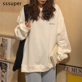 Áo Sweater Cổ Tròn Dáng Rộng In Họa Tiết Phong Cách Hàn Quốc Chất Lượng Cao