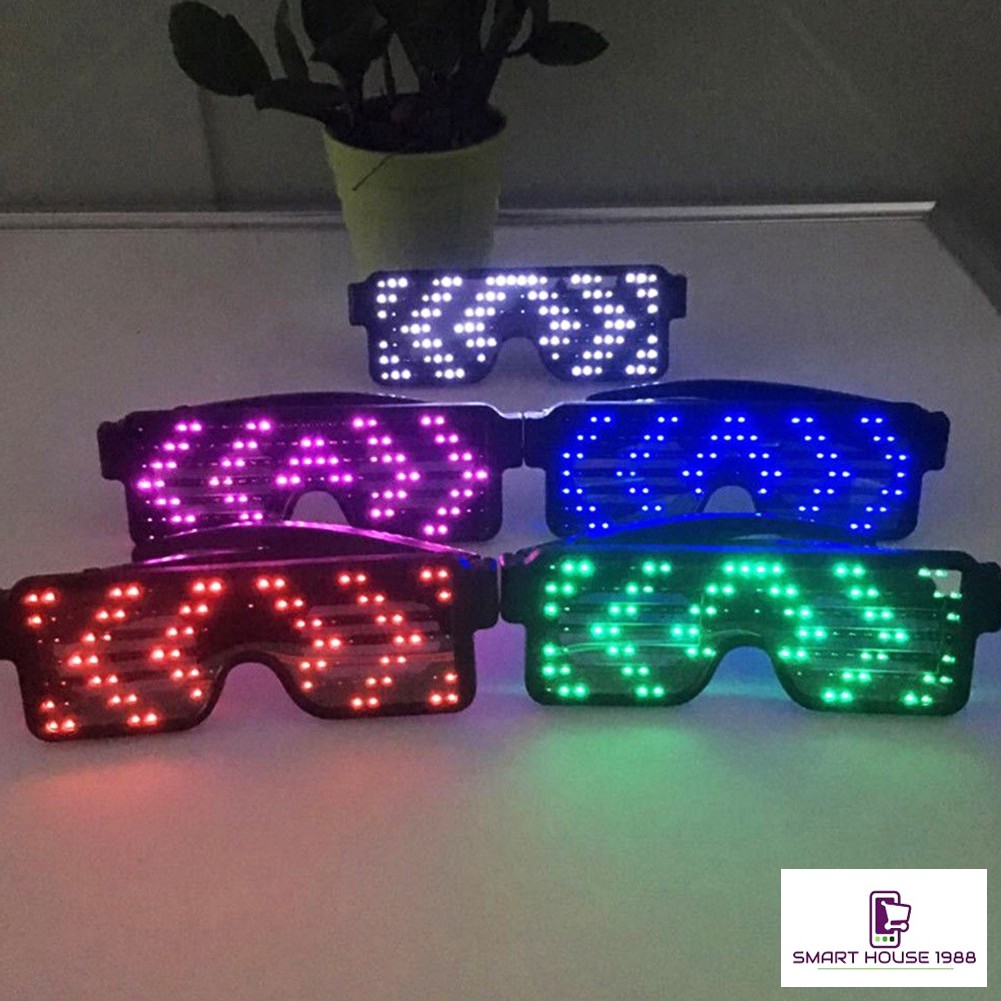 KÍNH LED ĐI BAR ĐI BAY NHẤP NHÁY 8 KIỂU NHIỀU MÀU LỰA CHỌN PHỤ KIỆN ĐỘC ĐÁO CHO BỮA TIỆC