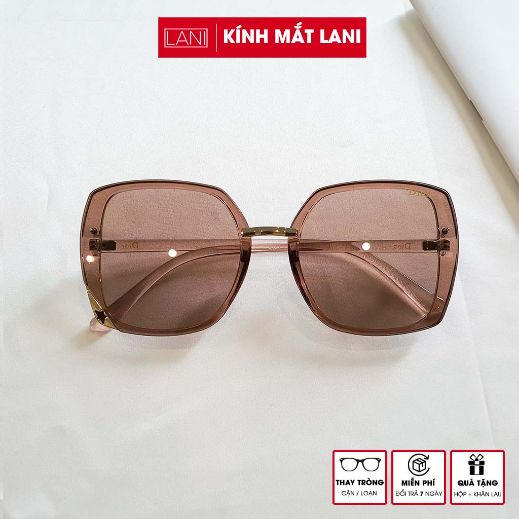 Kính râm nữ vuông to thời trang Lani 9121 chống uv chống lóa