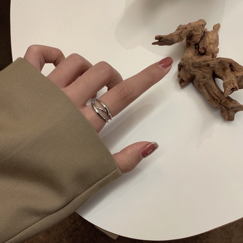 IF ME Set 3 nhẫn đeo tay kim loại đơn giản thời trang cho nữ